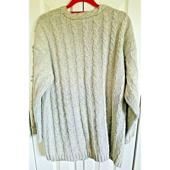 Moda International M Women's Wool Size Medium Gray Sweater 100% Wool Vintage - Picture 2 of 5